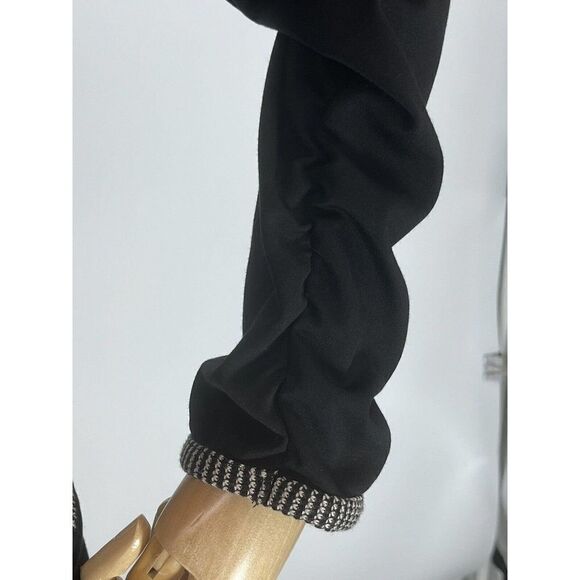 Anthropologie Luii Black Blazer Jacket Size Large 3/4 Ruched Sleeve - Picture 9 of 10